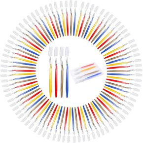200 Disposable Toothbrushes Individually Packaged Multi Color Pack Affordable Bulk Pack of Disposable Manual Tooth Brush Perfect for Hotel, Guest, Camping, Travel, Giveaways | Medium
