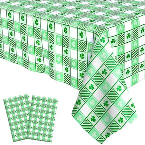 Agltp St Patricks Day Decorations, St Patricks Day Tablecloth, St Patricks Day Table Decor, Shamrock Tablecloth, St Patricks Day Party Supplies, Irish Tablecloth (2 Pack 54x108 Inch)