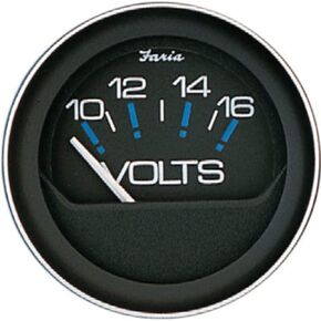 FARIA BEEDE 13010 Coral 10-16V Voltmeter, 2"
