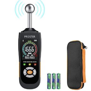 Proster Spherical Inductive Moisture Meter, 20-40mm Analysis Depth, Non-Destructive Moisture Meter for Wall Wood Masonry Concrete Plaster Building Materials, with Color LCD Alarm Function