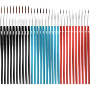 Anezus Tiny Detail Paint Brushes 30 Pcs Micro Paint Brushes Fine Tips with 3 Size #000#00#0 Precision Liner brush for Miniature Models 40k Watercolor Acrylic Painting