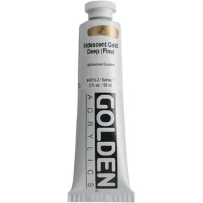 Golden Heavy Body Acrylic Paint, 2 Ounce, Iridescent Gold Deep Fine