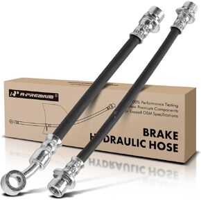 A-Premium Rear Inner and Outer Brake Hydraulic Hose Compatible with Select Honda Models - Odyssey 2005-2006 3.5L, Without Steel Line - Replace# 01466SHJA01
