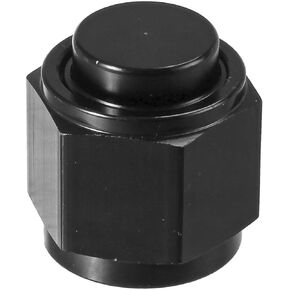 10AN Female Flare Cap Plug Nut Block Off Fitting Adapter Aluminum Anodized Black Application for Oil/Fuel/Water/Fluid/Air Line
