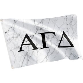 Desert Cactus Alpha Gamma Delta Sorority Letter Flag Banner 3 feet x 5 feet Sign Decor Alpha Gam - Light Marble in Saudi Arabia