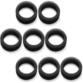 8 Pieces Pet Fountain Foam Filters Round Sponge Black Filter Foam Pet Cat Fountain Replacement Filter for 2.5 L/ 84 oz Stainless Steel Cat Fountain Pet Drinking Water