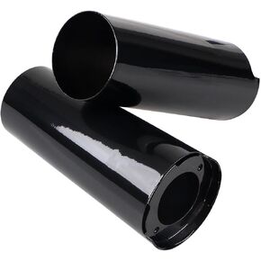 EXTENDED +2" Plus Two Inches inch Upper Fork Slider Tube Covers For Harley Touring Street Glide Road King Trike 2014-2023, Black