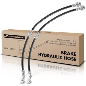 A-Premium Front Driver and Passenger Brake Hydraulic Hose Compatible with Nissan and Mercury Models - Quest 1999-2002, Villager 1999-2002, 3.3L - Replace# 462107B000(Pack of 2)