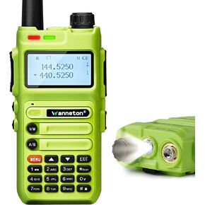 UV5F ham Radio Handheld Dual Band Two Way Radio Rechargeable Walkie Talkies with One-Key decoding Copy Frequency and Super Bright Flashlight and Large Battery