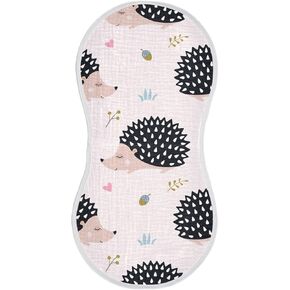 xigua Hedgehog Muslin Burp Cloths for Baby Boys and Girls, Ultra Absorbent Unisex Burping Cloths Newborn Towels, 1 Pack