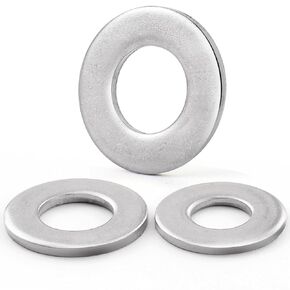 125PCS 3/8 Flat Washers for Screws and Bolts, 7/8 OD, Thickened 304 Stainless Steel 3/8 Washer Flat, Hardware Washers for Home, Industry, Indoor and Outdoor Use