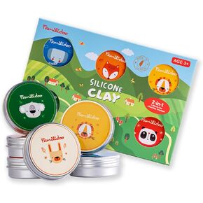 عجينة تشكيل فاميليدو - مجموعة DIY قابلة للتمدد وقابلة لإعادة الاستخدام وغير قابلة للتجفيف مع قوالب، هدايا فنية غير سامة للأولاد والبنات من سن 3 سنوات فما فوق، علبة مكونة من 6 ألوان in Kuwait