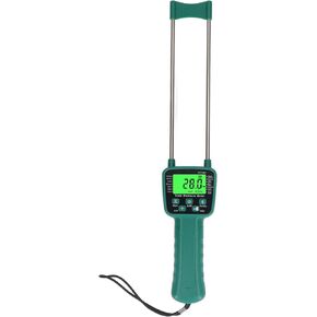 Pwshymi Digital Hay Moisture Tester, Auto Shutdown Hay Moisture Meter High Accuracy Easy Operation Portable Backlight Voice Broadcast for Crop