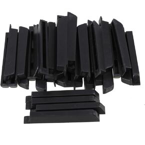 BQLZR Black Antique PVC Piano Keytops Piano Keys Flats Repair Replacement Parts Pack of 36