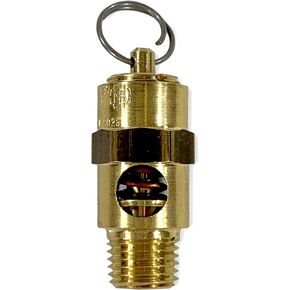 Brass, 1/4" NPT Industrial Soft Seat Safety Pressure Relief Valve, Made In The USA (100 PSI / 92 SCFM)