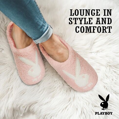 Playboy Womens Slippers Gifts for Women Extra Cozy Fuzzy House Slippers Slip On in Saudi Arabia