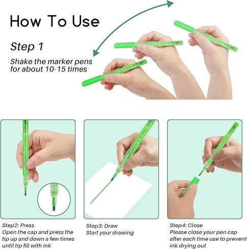 أقلام طلاء أكريليك، علامات طلاء أكريليك ممتازة لورق القماش والخشب والحجر والرسم الصخري، مثالية للمشروعات المدرسية وفصول الفن والحرف اليدوية in Kuwait