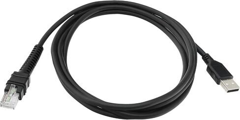 CBA-U46-S07ZAR Shielded USB Cable for Zebra Symbol DS3608 DS3678 DS8108 DS8178 LI3608 LI3678 DS3600-KD Handheld Barcode Scanner, USB-A Connector, 7ft (2 m) Straight, BC 1.2, DC 5V in Saudi Arabia