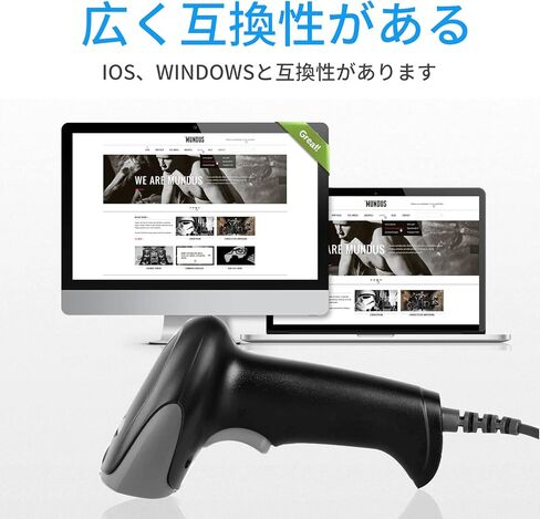 ماسح باركود محمول USB 2D QR سلكي، ماسح باركود لاسلكي 2D 2.4G، مسح سريع لأجهزة الكمبيوتر التي تعمل بنظام Windows Mac وLinux (لاسلكي ثنائي الأبعاد) in Kuwait