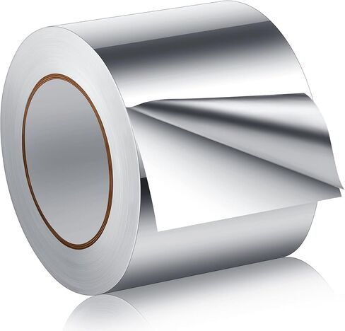 Aluminum Tape Foil Tape for Ductwork Metal Tape Insulation Metal Tape Silver Duct Tape Adhesive Aluminum for Dryer Vent Hose, Pipe, HVAC Duct Seal Repair (4" x 109 yds) in Saudi Arabia