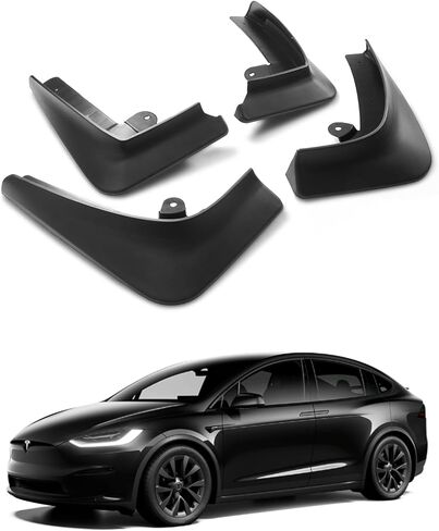 DEDC 4 قطعة طراز تسلا X ملحقات واقيات الطين 2022/2021/2020/2019 [بدون حفر] in Kuwait