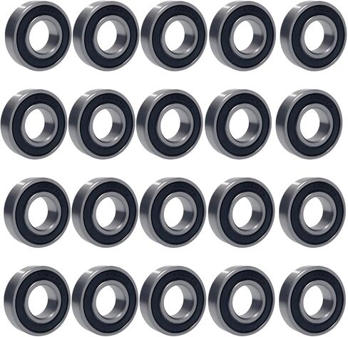 20 PCS 6002-2RS Deep Groove Bearing - Lubricated Bearing Steel Sealed Ball Bearing - 15x32x9 mm Bearings with Rubber Seal & High RPM Support (20) in Saudi Arabia