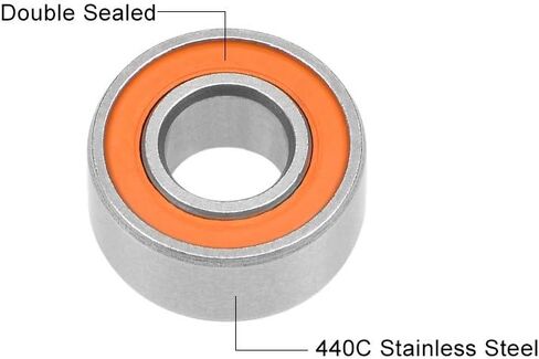 uxcell SMR105C-2OS Hybrid Ceramic Ball Bearing 5x10x4mm ABEC-7 Stainless Steel Bearings in Saudi Arabia
