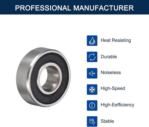 693-2RS Deep Groove Ball Bearings, ID 3mm x OD 8mm x Width 4mm Miniature Bearings, Double Rubber Sealed Ball Bearing Pre-Lubricated Chrome Steel Z2 Lever 20pcs in Kuwait