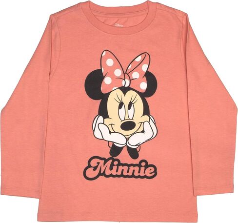 Disney Minnie Mouse Lilo and Stitch Girls 2-Piece Set, Short Sleeve T-Shirt and Long Sleeve Tee Bundle Set for Girls in Saudi Arabia