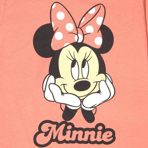 Disney Minnie Mouse Lilo and Stitch Girls 2-Piece Set, Short Sleeve T-Shirt and Long Sleeve Tee Bundle Set for Girls in Saudi Arabia