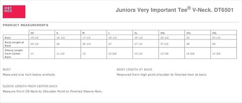 Juniors Very Important Tee V-Neck. DT6501 in Kuwait