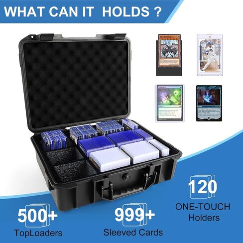 TopLoaders Storage Box for 120 3" x 4" pt Magnetic Card Holder, Trading Card Storage Case with Dividers, Fits for Trading Cards and Sports Cards, Game Cards, Holds up to 500+ Toploaders in Saudi Arabia