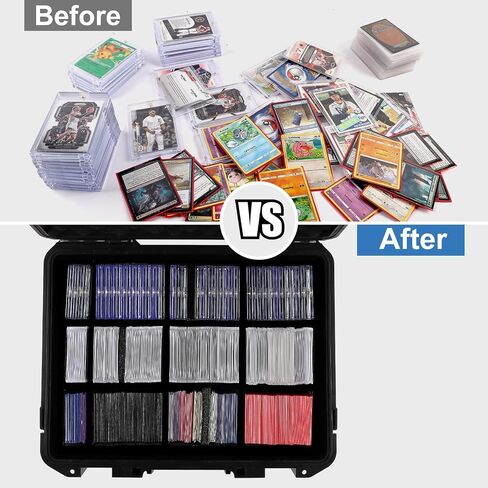 TopLoaders Storage Box for 120 3" x 4" pt Magnetic Card Holder, Trading Card Storage Case with Dividers, Fits for Trading Cards and Sports Cards, Game Cards, Holds up to 500+ Toploaders in Saudi Arabia