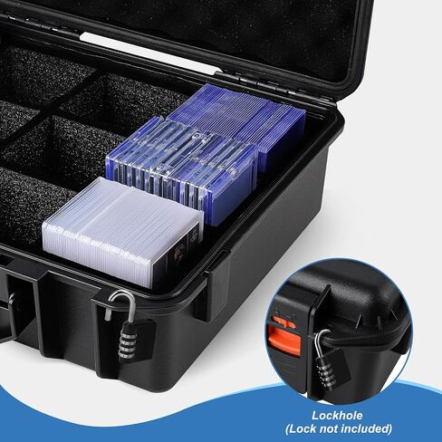 TopLoaders Storage Box for 120 3" x 4" pt Magnetic Card Holder, Trading Card Storage Case with Dividers, Fits for Trading Cards and Sports Cards, Game Cards, Holds up to 500+ Toploaders in Saudi Arabia