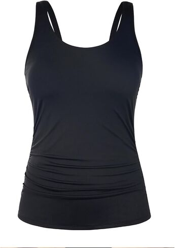 Aqua Eve Womens Tankini Tops Only Tummy Control Swim Tank Top Modest Swimsuit Top Bathing Suit Top No Bottom in Saudi Arabia