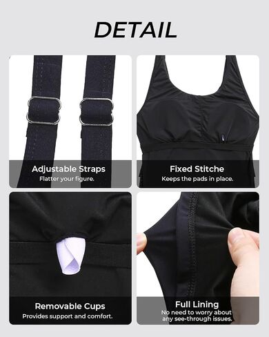Aqua Eve Womens Tankini Tops Only Tummy Control Swim Tank Top Modest Swimsuit Top Bathing Suit Top No Bottom in Saudi Arabia