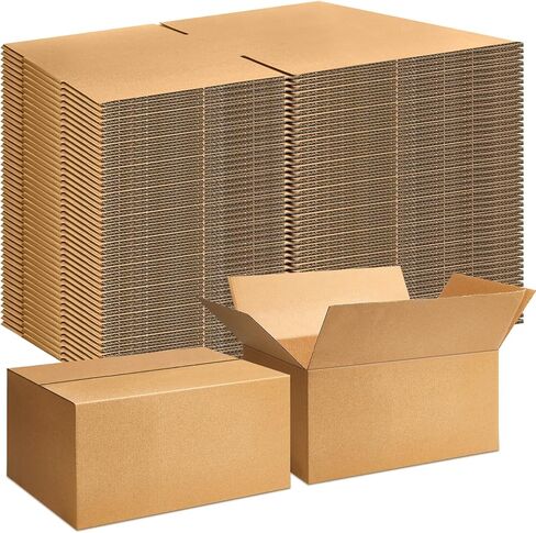 Yeaqee 72 Pcs Shipping Boxes Corrugated Cardboard Small Shipping Boxes for Packaging Mailing Packing Moving Small Business Storage Crafts Gifts(4x4x4 Inch,Black) in Saudi Arabia