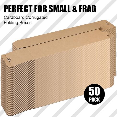 50 قطعة أنبوب بريدي 3 × 3 × 12 بوصة صندوق من الورق المقوى المموج أنابيب شحن مربعة نقل وتخزين صناديق بهلوان للشحن بالجملة صناديق شحن صغيرة للتغليف (لون كرافت) in Kuwait