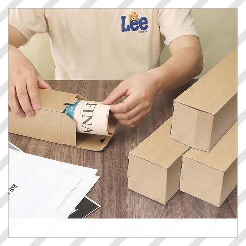 50 قطعة أنبوب بريدي 3 × 3 × 12 بوصة صندوق من الورق المقوى المموج أنابيب شحن مربعة نقل وتخزين صناديق بهلوان للشحن بالجملة صناديق شحن صغيرة للتغليف (لون كرافت) in Kuwait