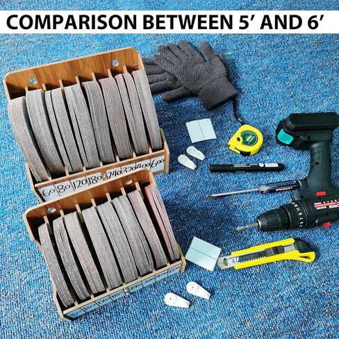 8-Tier Upgraded 5 Inch Sandpaper Organizer, Sandpaper Storage Holder Fit for Sanding Discs 5 Inch, Woodworking Tool Box Organizers and Storage Rack (Excluding Sandpaper), 1 Pack in Saudi Arabia