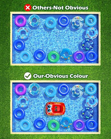 HopeRock Pool Float Kids with Water Gun، لعبة حمام السباحة للأطفال الصغار القابلة للنفخ للركوب على حمام السباحة للأولاد الذين تتراوح أعمارهم بين 3-8 سنوات، من أجل متعة الصيف للأطفال، ألعاب ركوب حمام السباحة (أحمر) in Kuwait