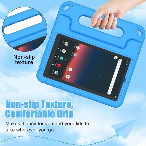 BMOUO Kids Case for Walmart Onn 7 inch Gen 3 2022 (Model:100071481), Light Weight Shockproof Convertible Handle Stand Case for Onn 7" Tablet 2022 (Only Fit for 2022, 3rd Gen), Black in Saudi Arabia
