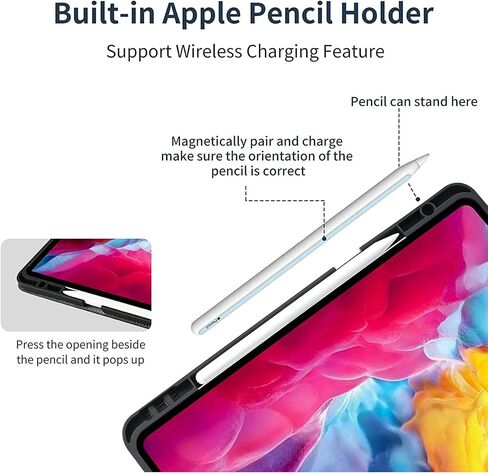 Gexmil Leather Case for iPad Pro 12.9 Inch, 6th/5th/4th/3rd Generation 2022/2021/2020/2018,Genuine Leather Folio Cover Shockproof with Stylus Holder,Auto Sleep/Wake Anti-Slip,Flower Pattern in Saudi Arabia