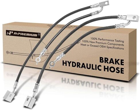 A-Premium Rear Passenger Outer Brake Hydraulic Hose Compatible with Select Nissan Models - NV1500 NV2500 NV3500 2012-2019 - Replace# 462101PA3B in Kuwait