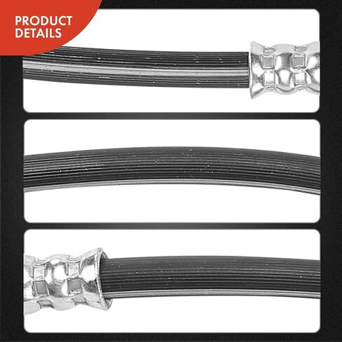 A-Premium Rear Passenger Outer Brake Hydraulic Hose Compatible with Select Nissan Models - NV1500 NV2500 NV3500 2012-2019 - Replace# 462101PA3B in Kuwait