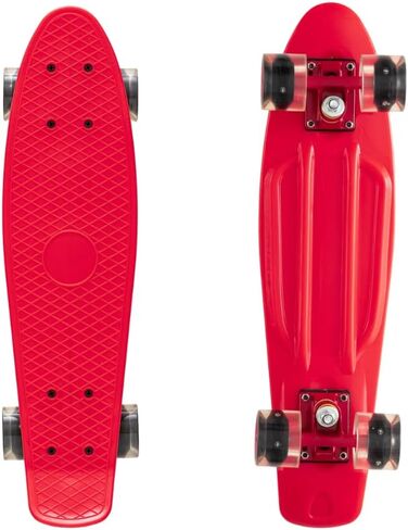 Complete 22 Inch Mini Cruiser Skateboard with PU Wheel Lights Retro Design for Kids, Youths, Beginners, and Adults in Saudi Arabia