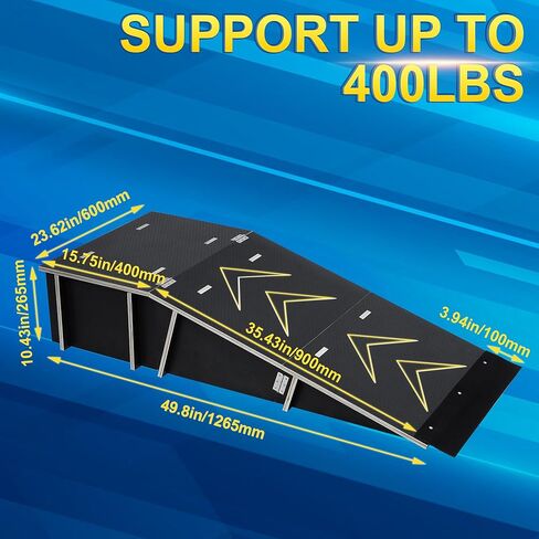 منحدر دراجة كبير من Yeshine، منحدر لوح التزلج مع سطح الطاولة، منحدر BMX خشبي، منحدر تزلج محمول، سلالم سكوتر، منحدر Rc، سلالم لوح التزلج للأطفال الأولاد والبنات والكبار ملحقات لوح التزلج in Kuwait