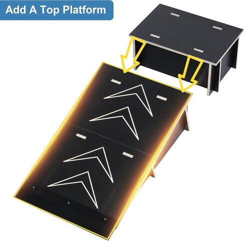 منحدر دراجة كبير من Yeshine، منحدر لوح التزلج مع سطح الطاولة، منحدر BMX خشبي، منحدر تزلج محمول، سلالم سكوتر، منحدر Rc، سلالم لوح التزلج للأطفال الأولاد والبنات والكبار ملحقات لوح التزلج in Kuwait