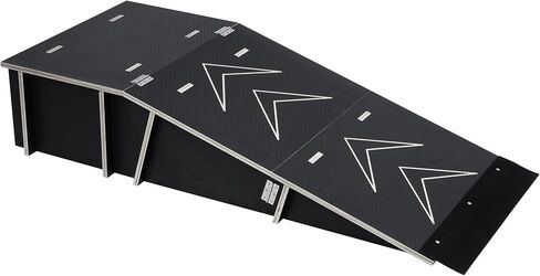 منحدر دراجة كبير من Yeshine، منحدر لوح التزلج مع سطح الطاولة، منحدر BMX خشبي، منحدر تزلج محمول، سلالم سكوتر، منحدر Rc، سلالم لوح التزلج للأطفال الأولاد والبنات والكبار ملحقات لوح التزلج in Kuwait