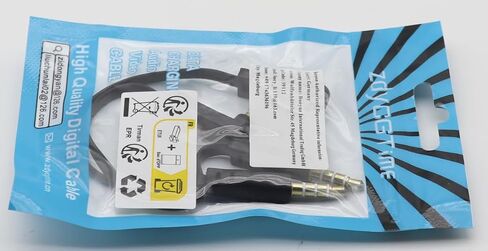 3.5mm Audio Cable,zdyCGTime Right Angle 4-Pole 1/8" 3.5mm Stereo Plug/Male to Straight 4-Pole 1/8" 3.5mm Stereo Plug/Male Aux Headphone Cable-0.5feet in Saudi Arabia